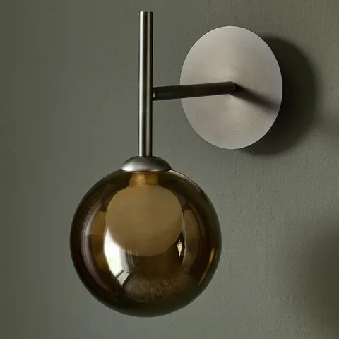 BOXED SET OF 4 DANETTI RILEY MOCHA GLASS WALL LIGHT