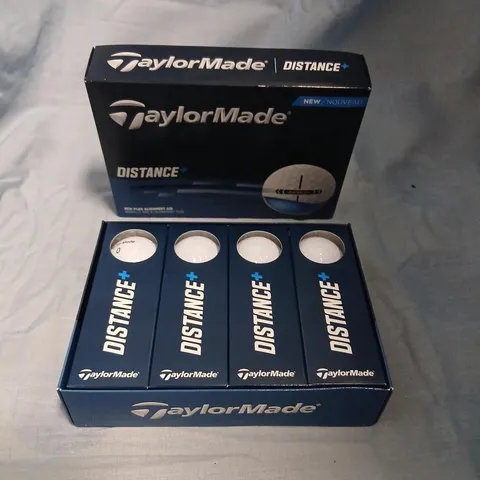 TAYLORMADE DISTANCE+ GOLF BALL SET – 4 INNER BOXES OF THREE GOLF BALLS