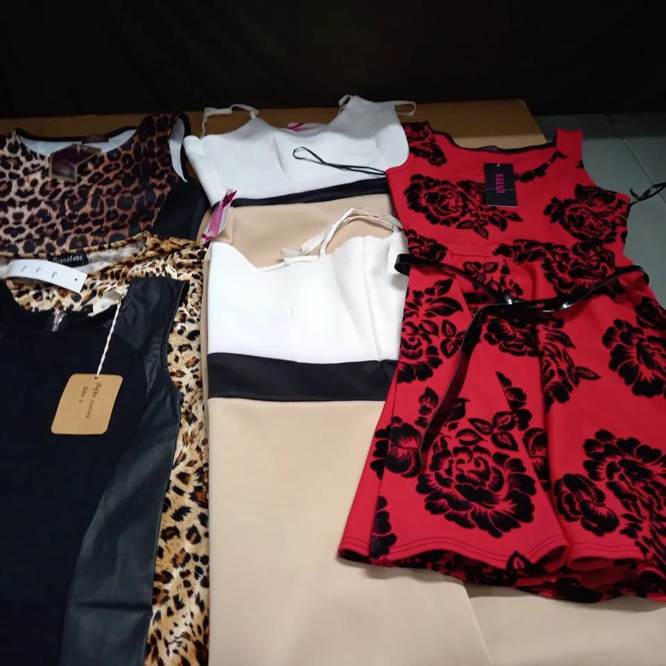 LOT OF 5 ASSORTED DRESSES IN VARIOUS SIZES