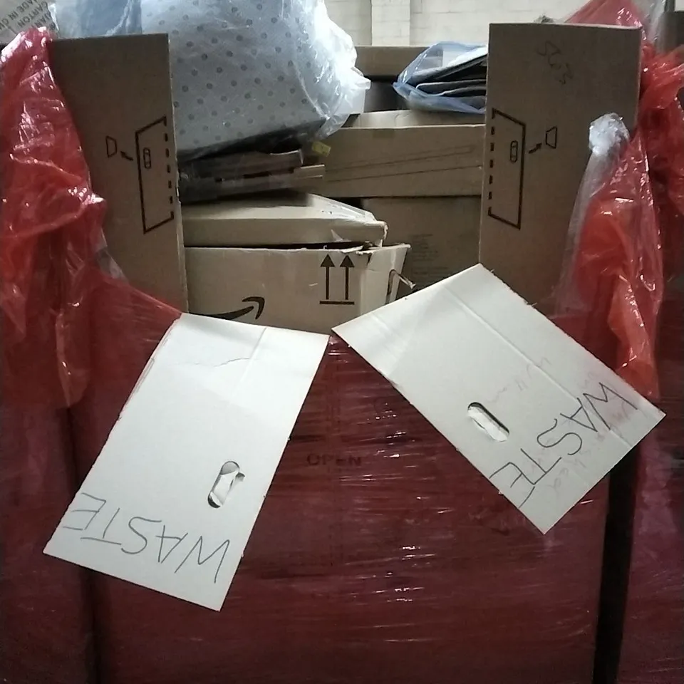 PALLET OF HOUSEHOLD ITEMS TO INCLUDE CHEFMAN CRAFTBREW, RUG, BBQ GRILL TOY, STONE BATH MAT AND OTHER ASSORTED ITEMS...