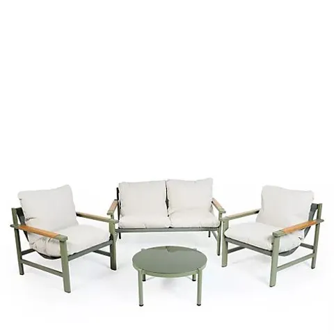 ABODE 4 PIECE PADDED INDOOR/OUTDOOR CONVERSATION SET