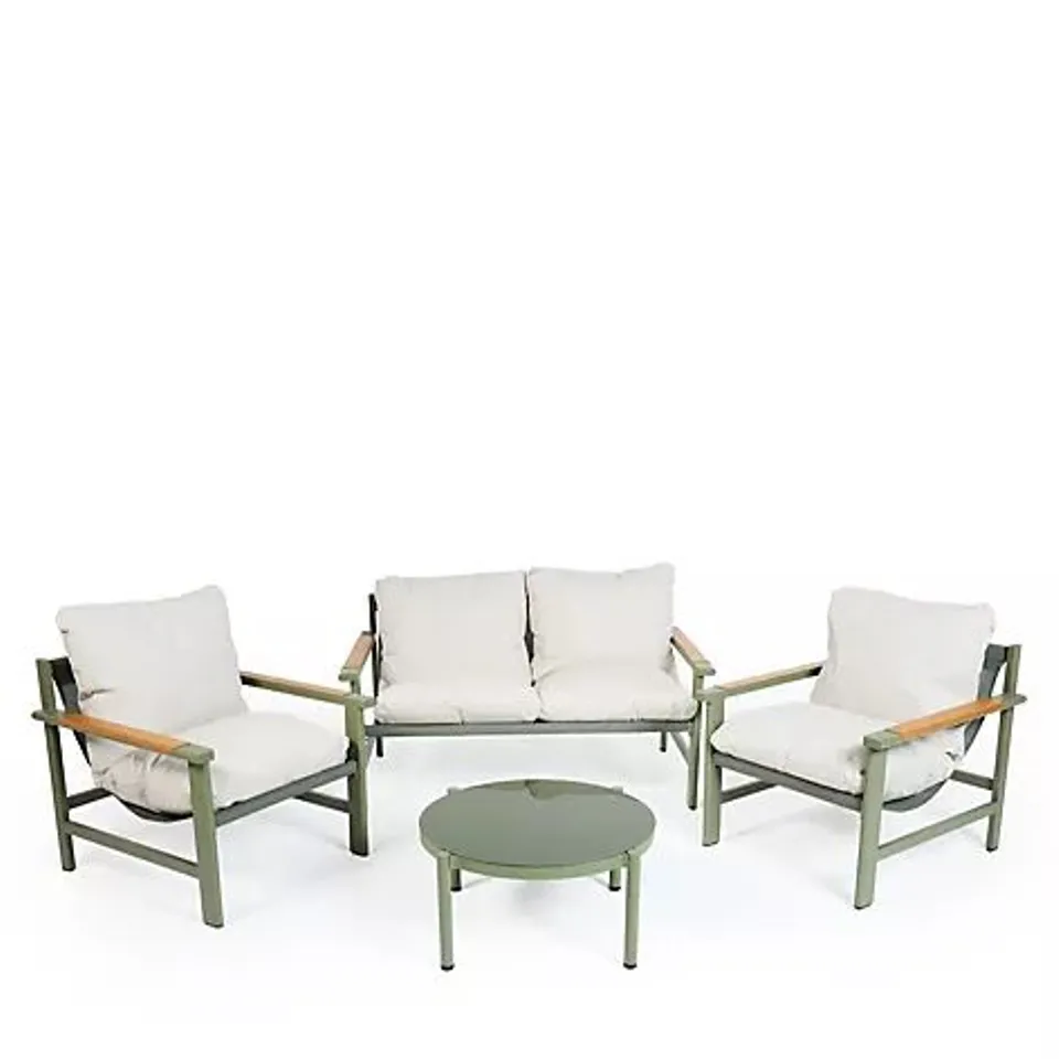 ABODE 4 PIECE PADDED INDOOR/OUTDOOR CONVERSATION SET