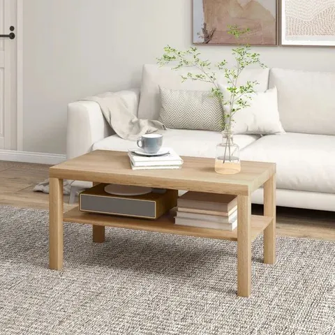 BOXED FOUR LEG COFFEE TABLE WITH STORAGE (1 BOX)