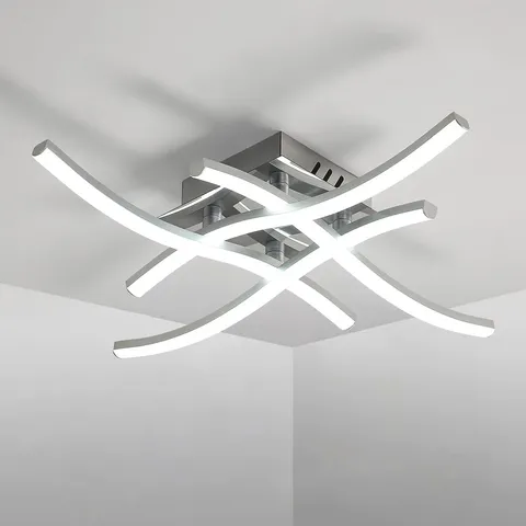 BOXED LIARA LED CEILING LIGHT, CURVED DESIGN 4 BUILT-IN LED BOARDS FLUSH 