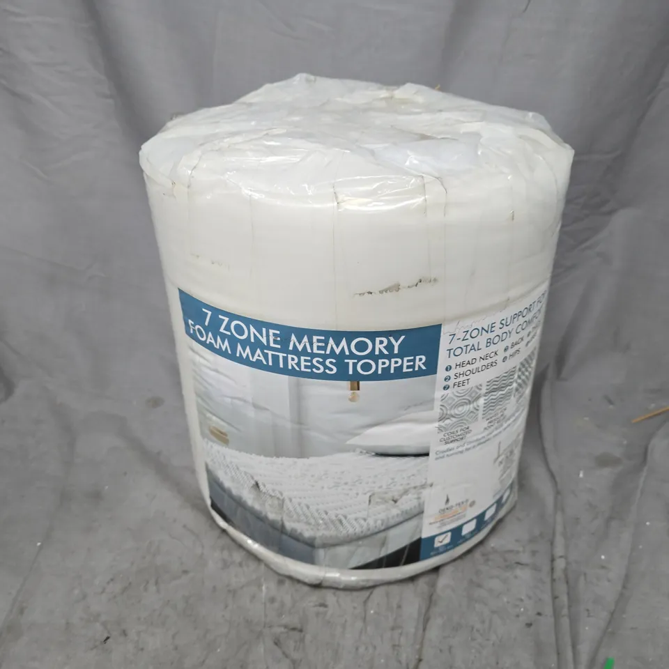 7 ZONE MEMORY FOAM MATTRESS TOPPER (90X190X4CM)