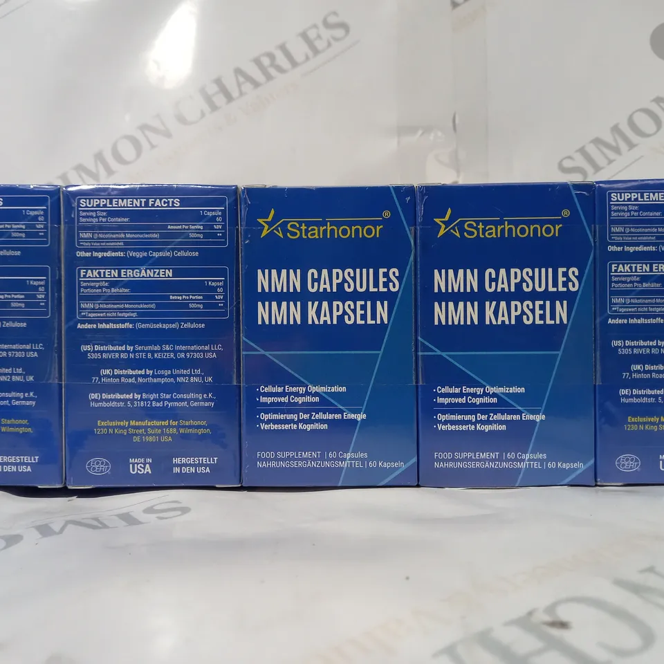 SET OF 10 STARHONOR NMN CAPSULES FOOD SUPPLEMENT BOXES (60 CAPSULES PER BOX)