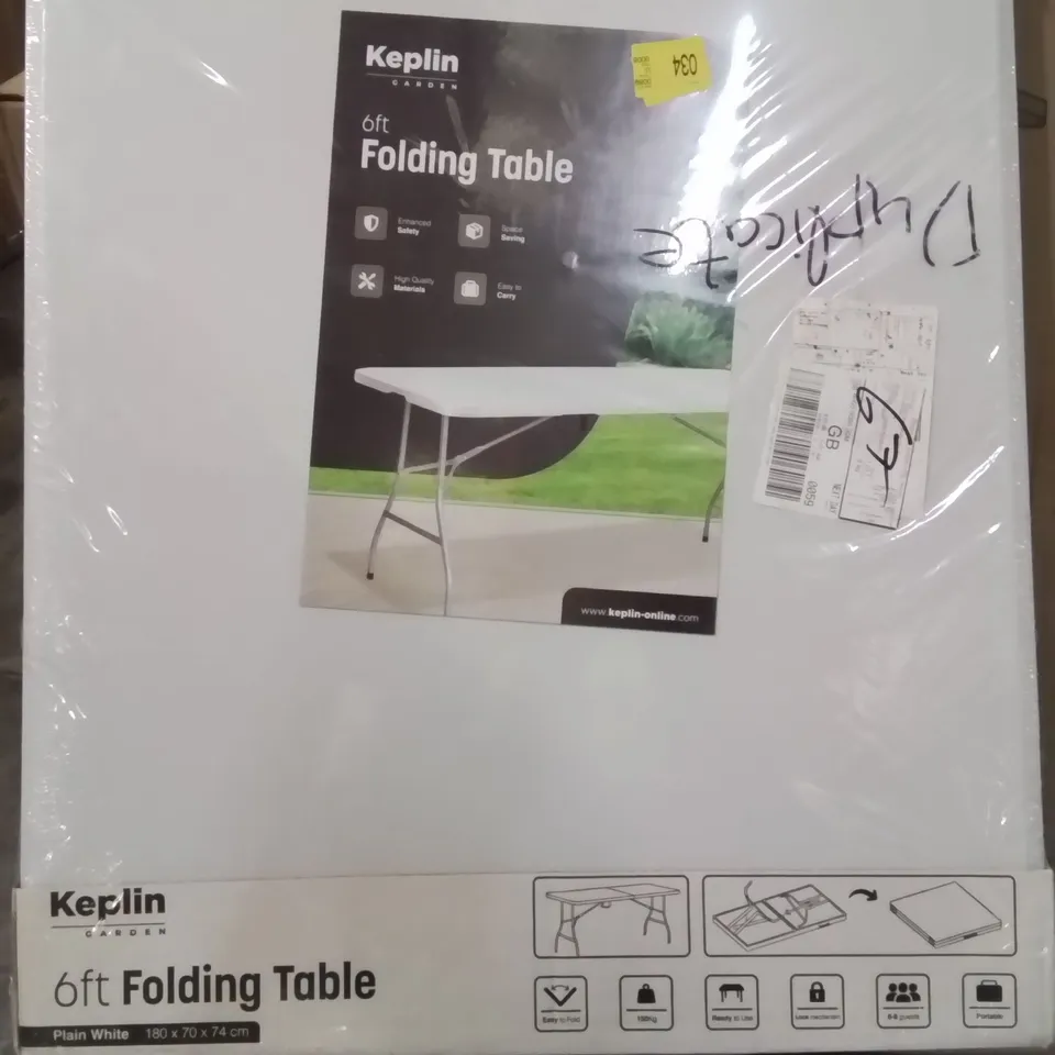 KEPLIN 6FT FOLDING TABLE 