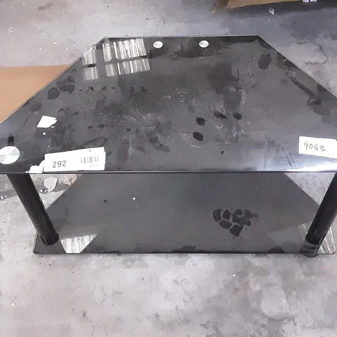 BLACK GLASS TABLE