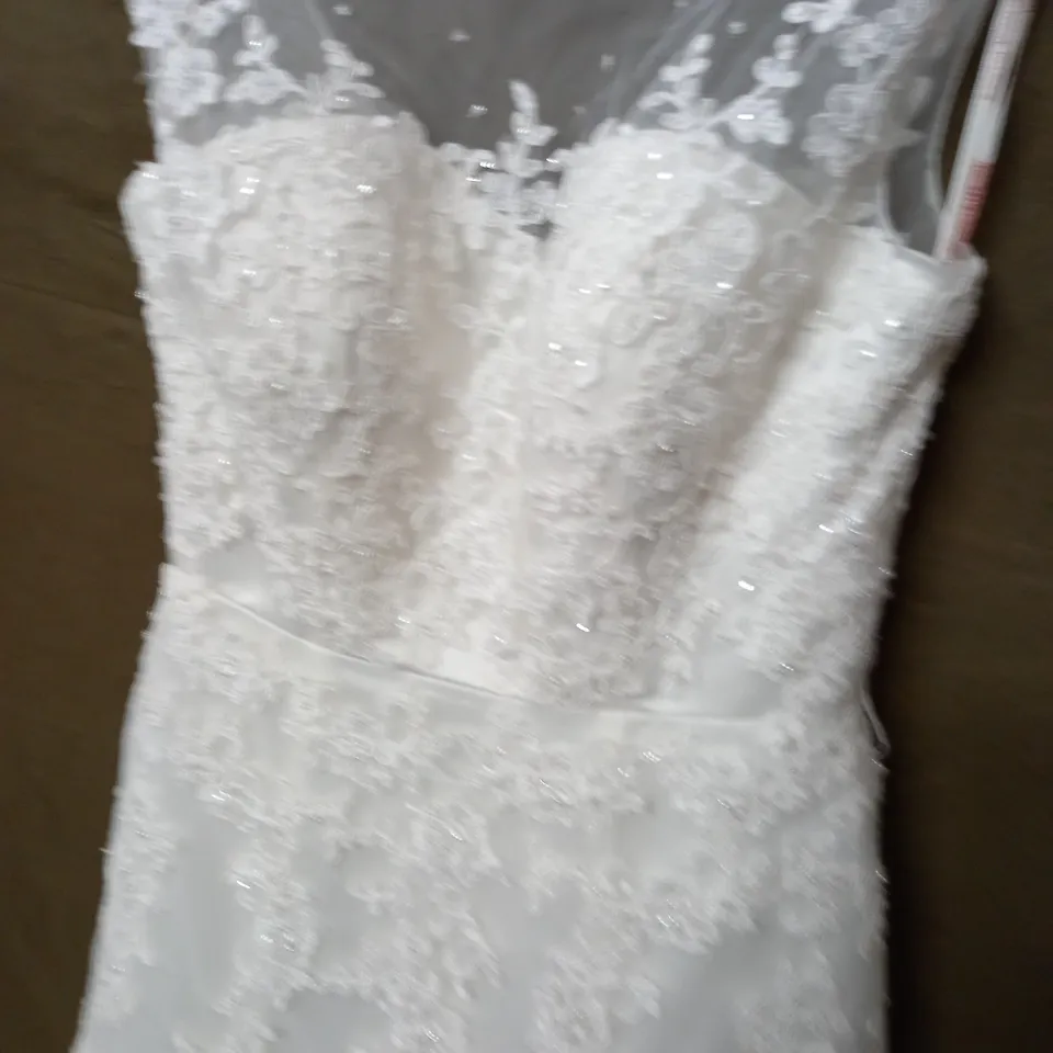 ROSETTA NICOLINI EMBELLISHED WEDDING DRESS - SIZE UNSPECIFIED