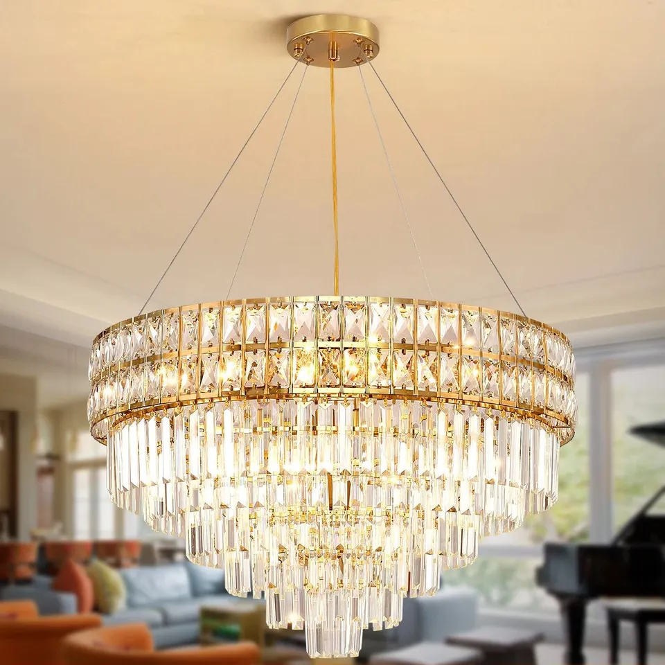 BOXED ASKANAZ 15-LIGHT CRYSTAL CHANDELIER 