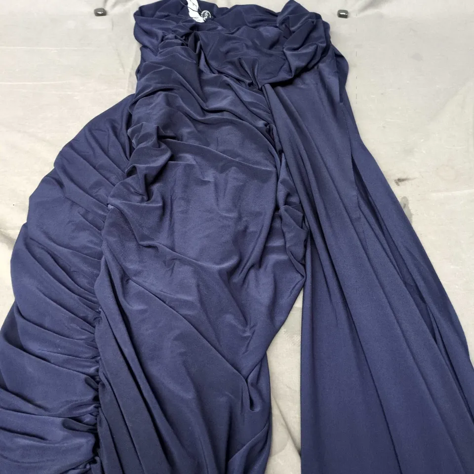 CLUB L LONDON NAVY BLUE DRAPED DRESS – UK 16 (US 12, EU 44)