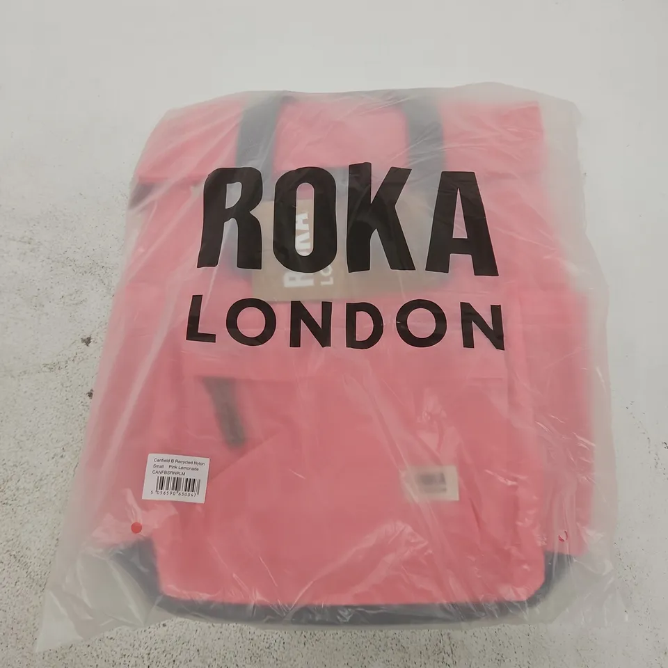 BAGGED ROKA LONDON CANFIELD B RECYCLED NYLON SMALL - PINK LEMONADE