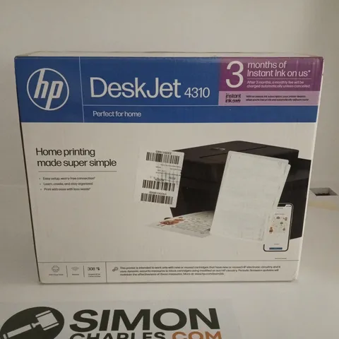 HP DESKJET 4310 HOME PRINTER BOXED