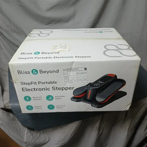 BLISS AND BEYOND STEPFIT PORTABLE ELECTRONIC STEPPER BOXED