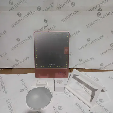 BOXED RIKI SKINNY MINI LIGHTED VANITY MIRROR WITH BLUETOOTH SELFIE FUNCTION