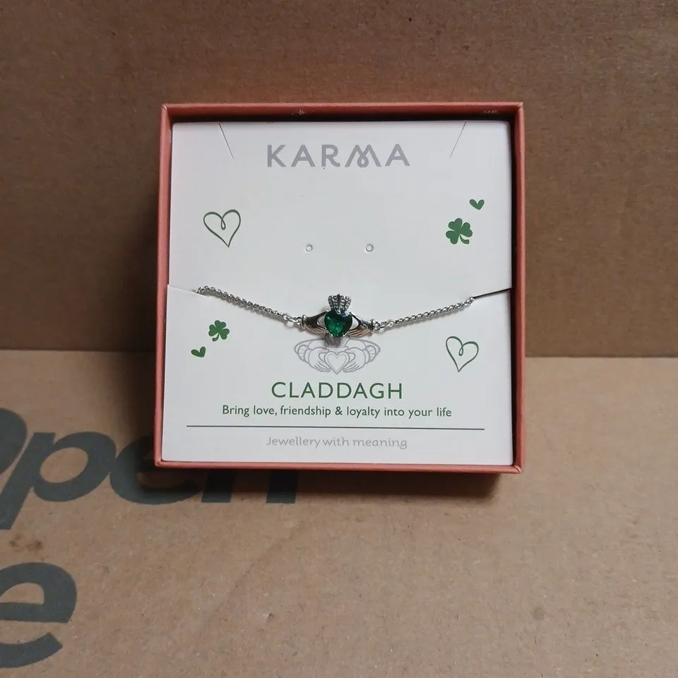 KARMA CLADDAGH BRACELET BOXED IRISH 