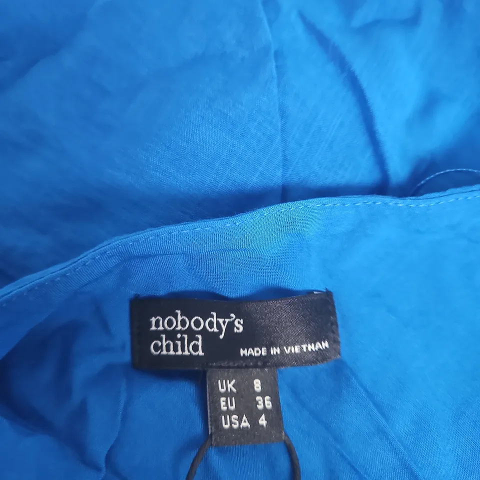 NOBODY'S CHILD LAYLA MIDI DRESS – COBALT BLUE, UK 8 (EU 36, USA 4)
