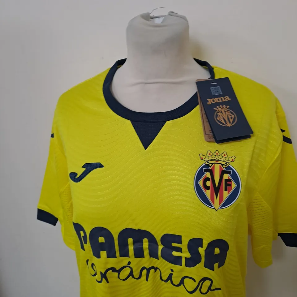 VILLARREAL SHORT SLEEVED HOME SHIRT SIZE L