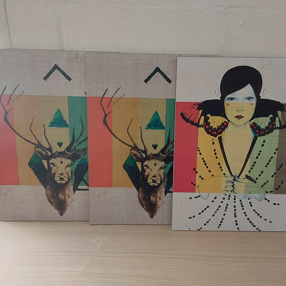 10 X BRAND NEW BOXED DECORATIVE WOODEN PANEL PIECES - DESIGNS VARY