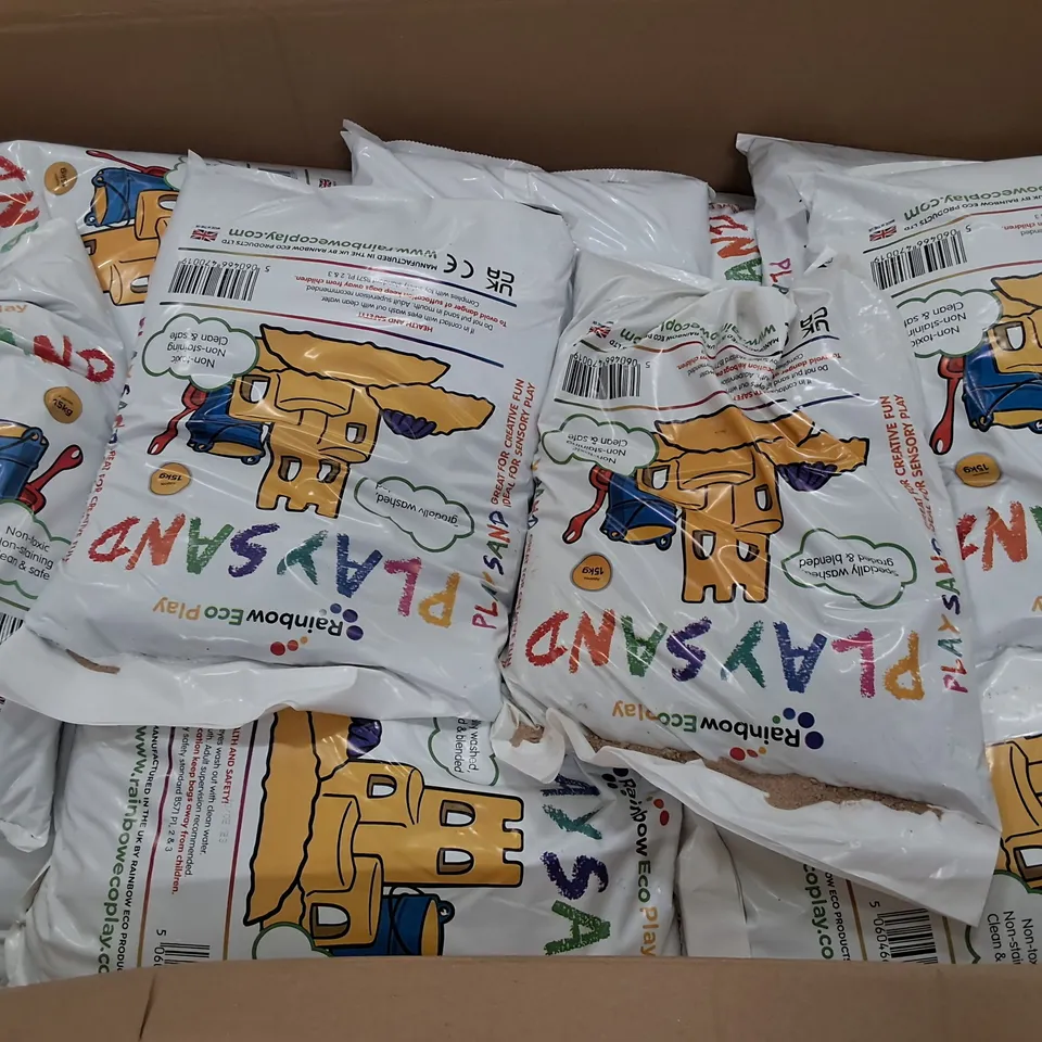 PALLET OF 15KG BAGS OF RAINBOW ECO PLAY SAND