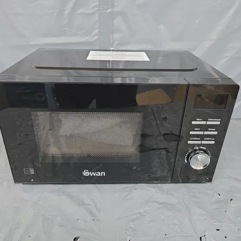 SWAN 20L 700W DIGITAL MICROWAVE IN BLACK - COLLECTION ONLY