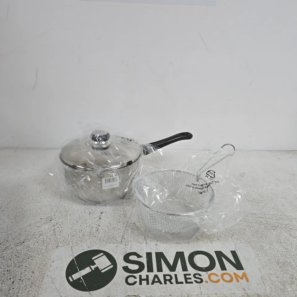 MASTERCOOK STAINLESS STEEL 3.0 LITRE PAN WITH BASKET – COOKWARE SET