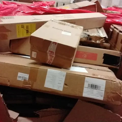 PALLET OF ASSORTED HOUSEHOLD GOODS AND PRODUCTS TO INCLUDE;TIDY RAILS,PHOTO FRAME,BEDSIDE SHELF