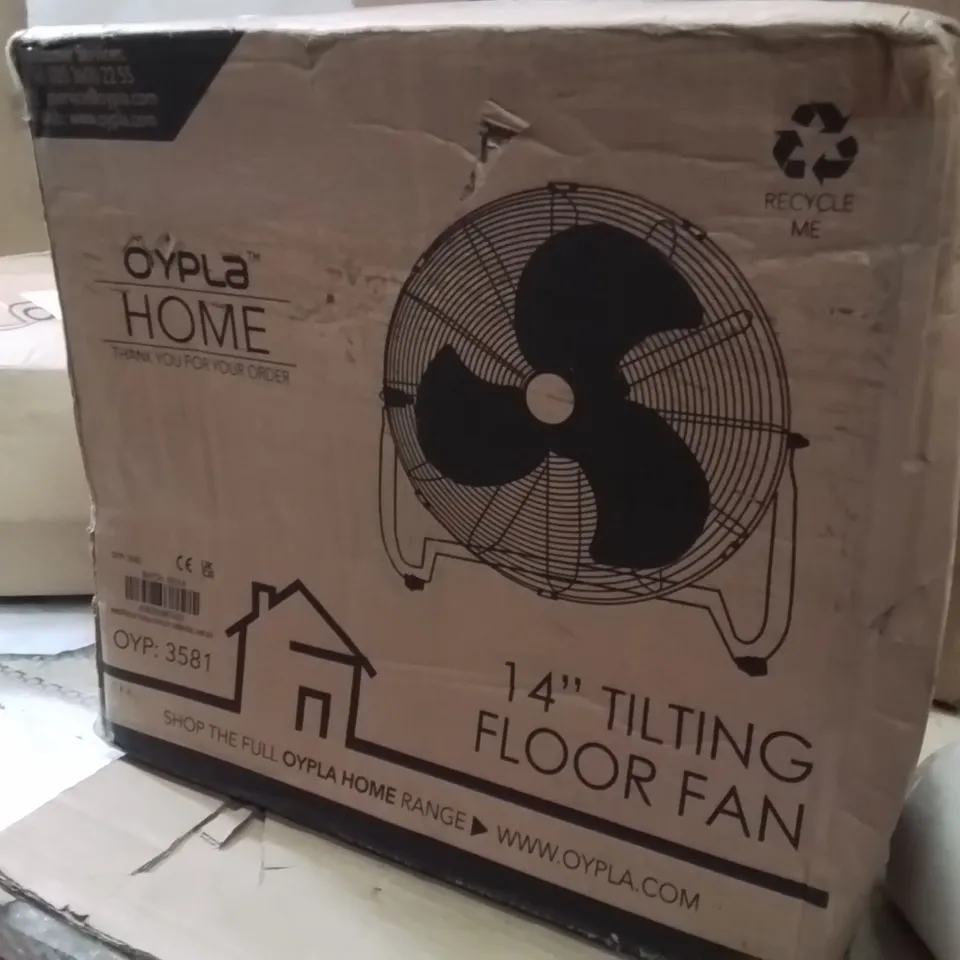 BOXED OYPLA 14" TILTING FAN
