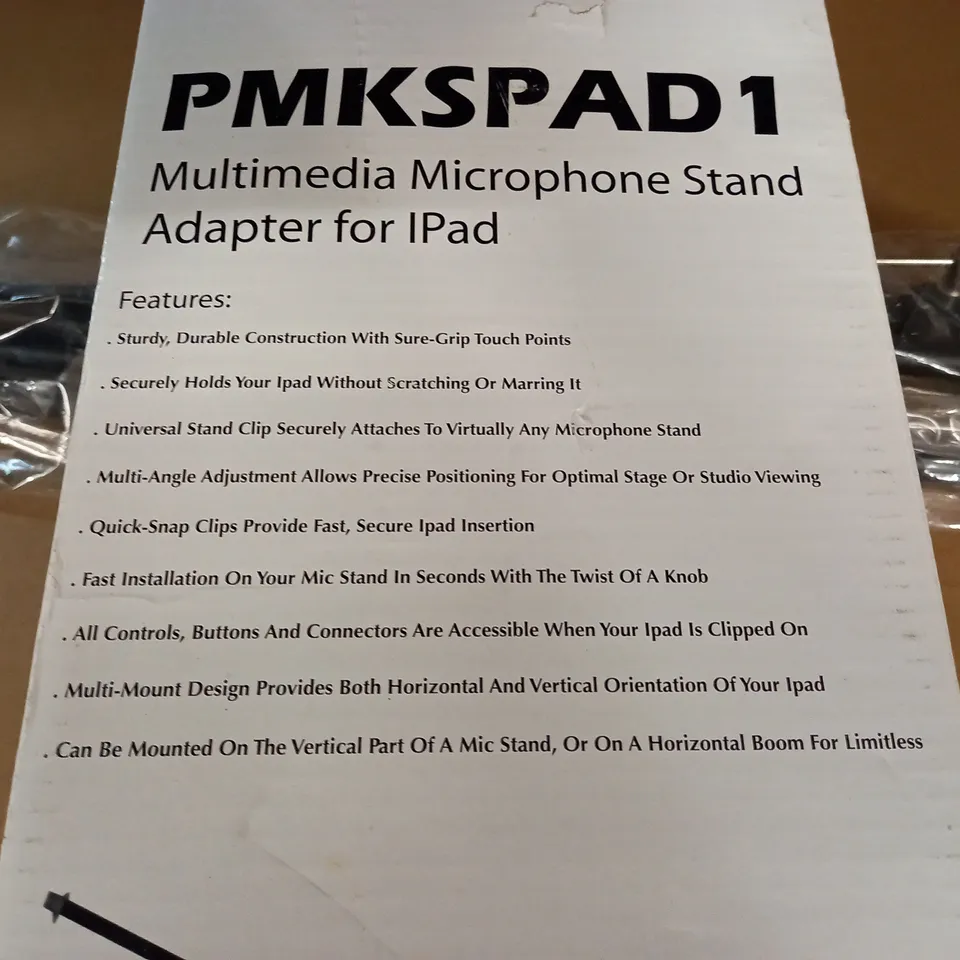 PYLE PMKSPAD1 MULTIMEDIA MICROPHONE STAND ADAPTER FOR IPAD