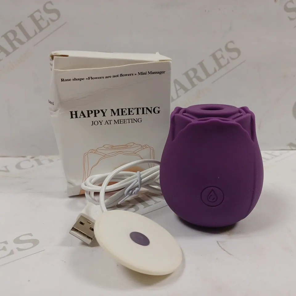 BOXED HAPPY MEETING ROSE SHAPE MINI MASSAGER