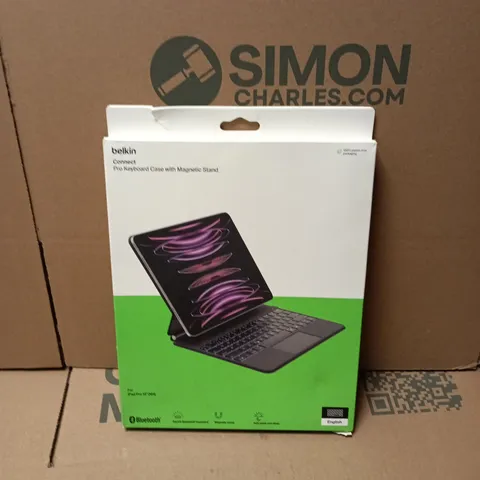 BOXED BELKIN CONNECT PRO KEYBOARD CASE WITH MAGNETIC STAND FOR IPAD PRO 13"
