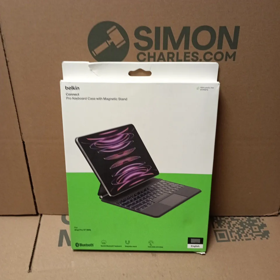 BOXED BELKIN CONNECT PRO KEYBOARD CASE WITH MAGNETIC STAND FOR IPAD PRO 13"