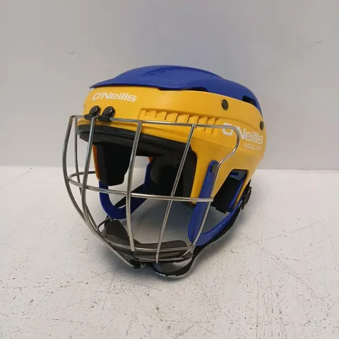 O'NEILLS KOOLITE HURLING HELMET – BLUE & YELLOW, WITH FACE CAGE