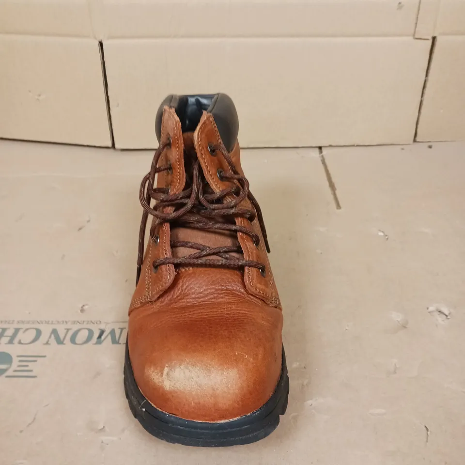 SKECHERS WORKSIRE ST WORK LACE BOOTS BROWN SIZE 10