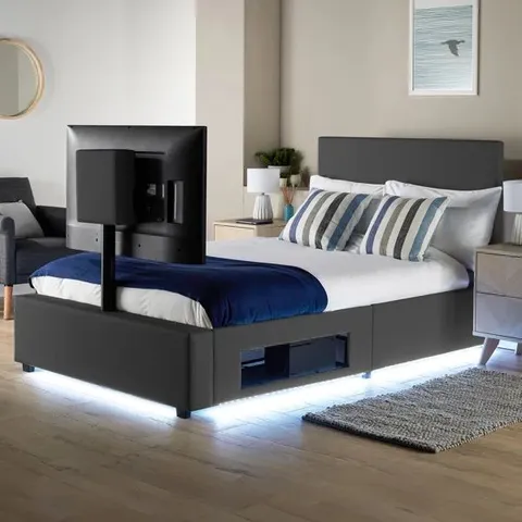 BOXED XR LIVING AVA TV BED WITH LED LIGHTING (1 BOX)