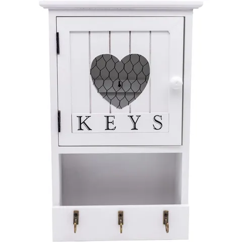 BOXED CURL WALL MOUNTED KEY HOOKS ORGANIZER