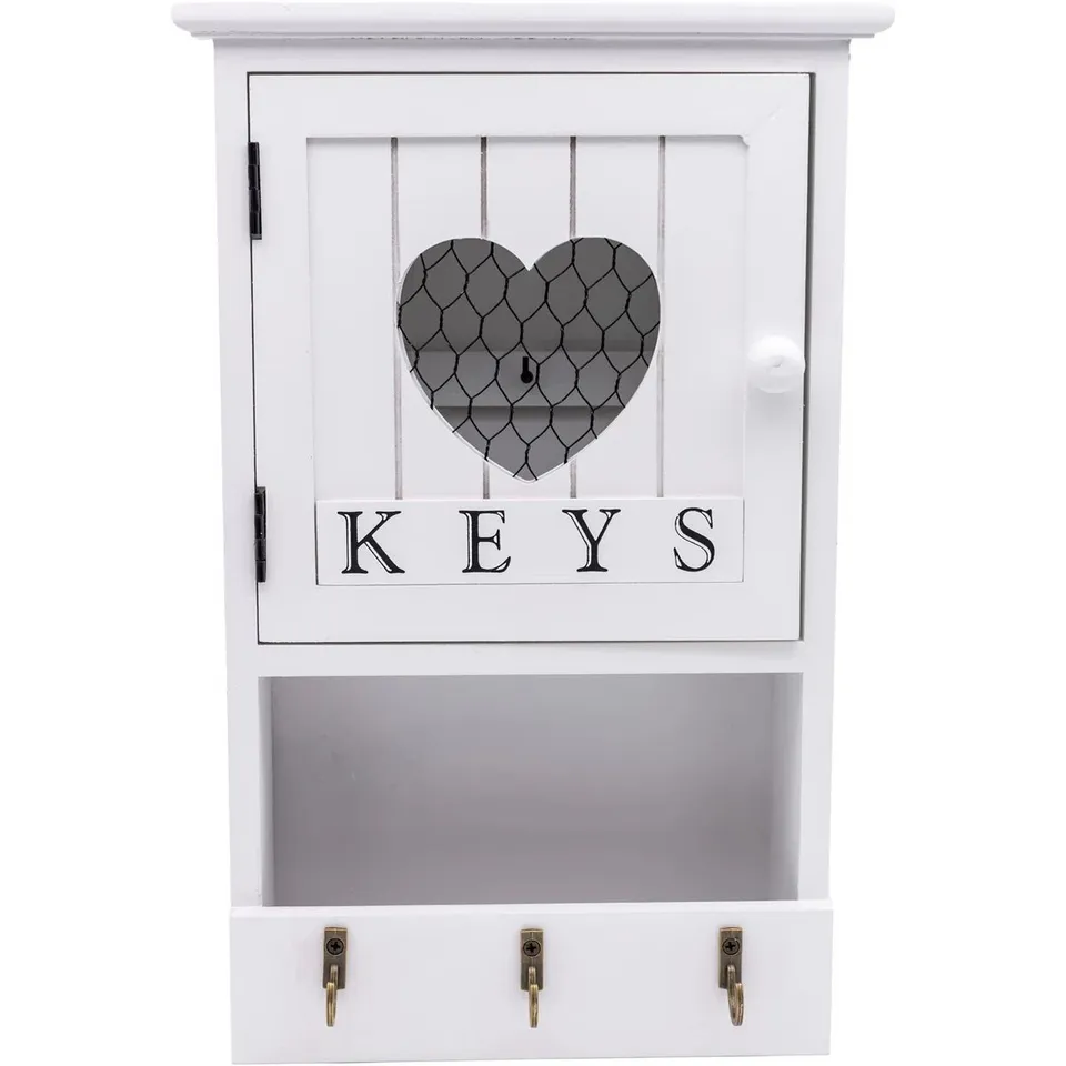 BOXED CURL WALL MOUNTED KEY HOOKS ORGANIZER 