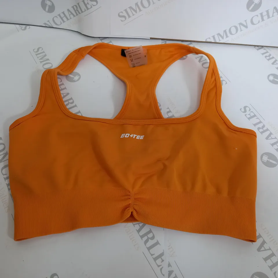BO+TEE ORANGE SPORTS BRA - S