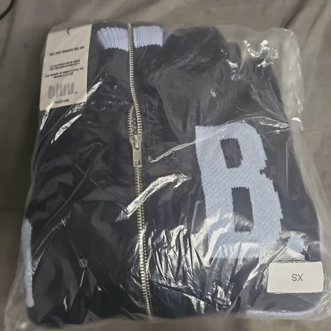 JACKET, UK XS (SX) – ZIP-FRONT, DARK FABRIC - SIZE XS