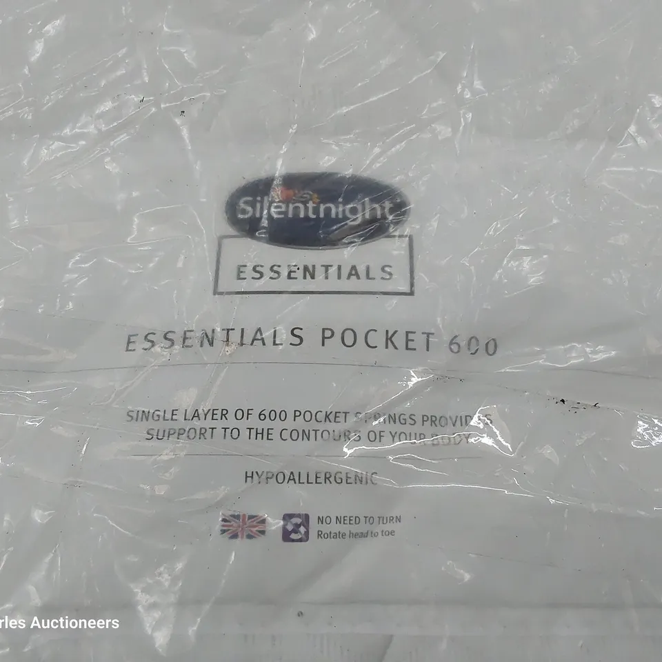 QUALITY BAGGED SILENTNIGHT 4'6" DOUBLE ESSENTIALS POCKET 600 MATTRESS 