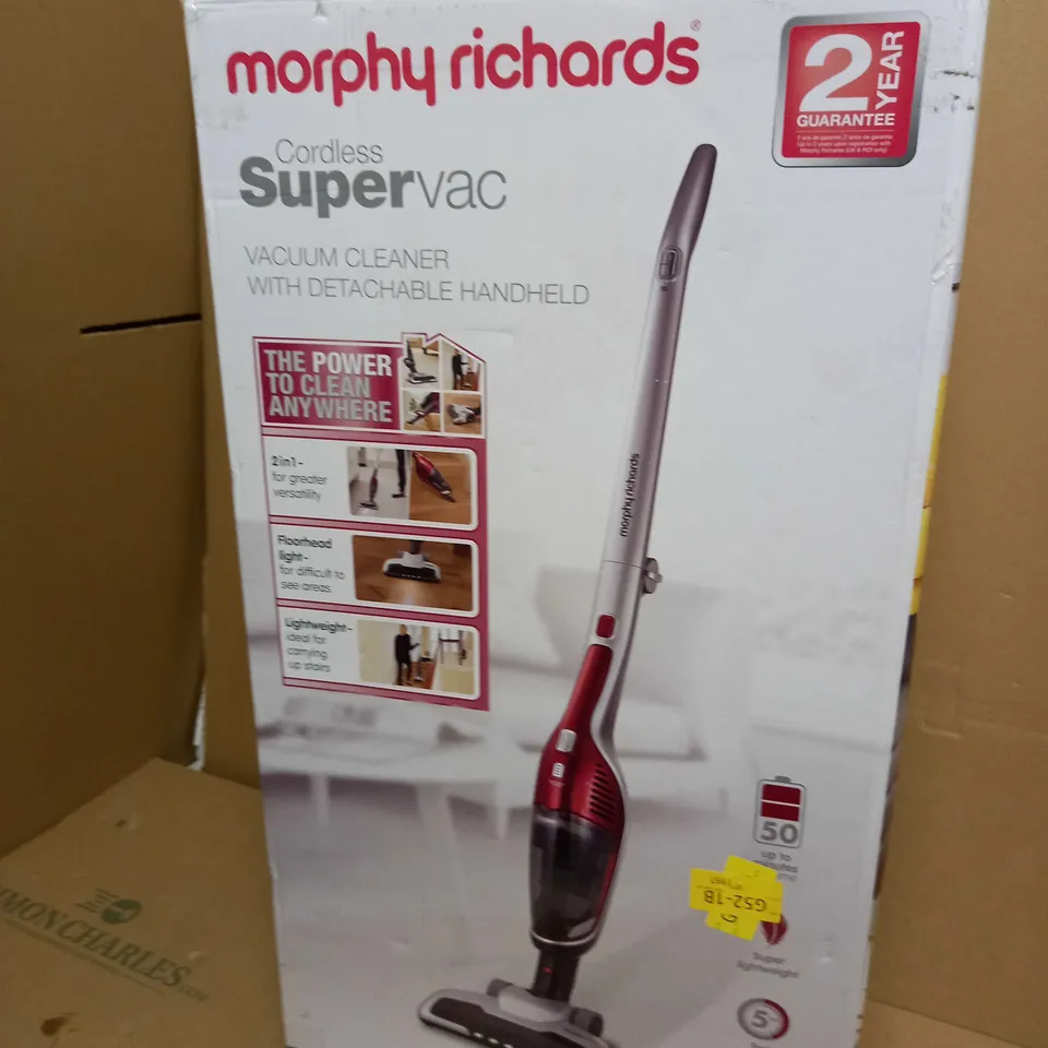 MORPHY RICHARDS SUPERVAC CORDLESS VACUUM CLEANER