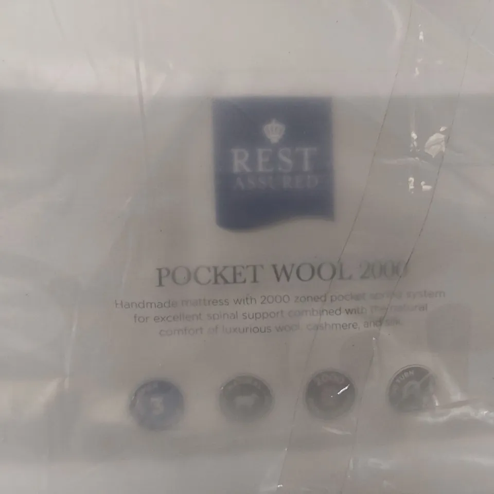 BAGGED  REST ASSURED POCKET WOOL 2000 KINGSIZE 5' MATTRESS 