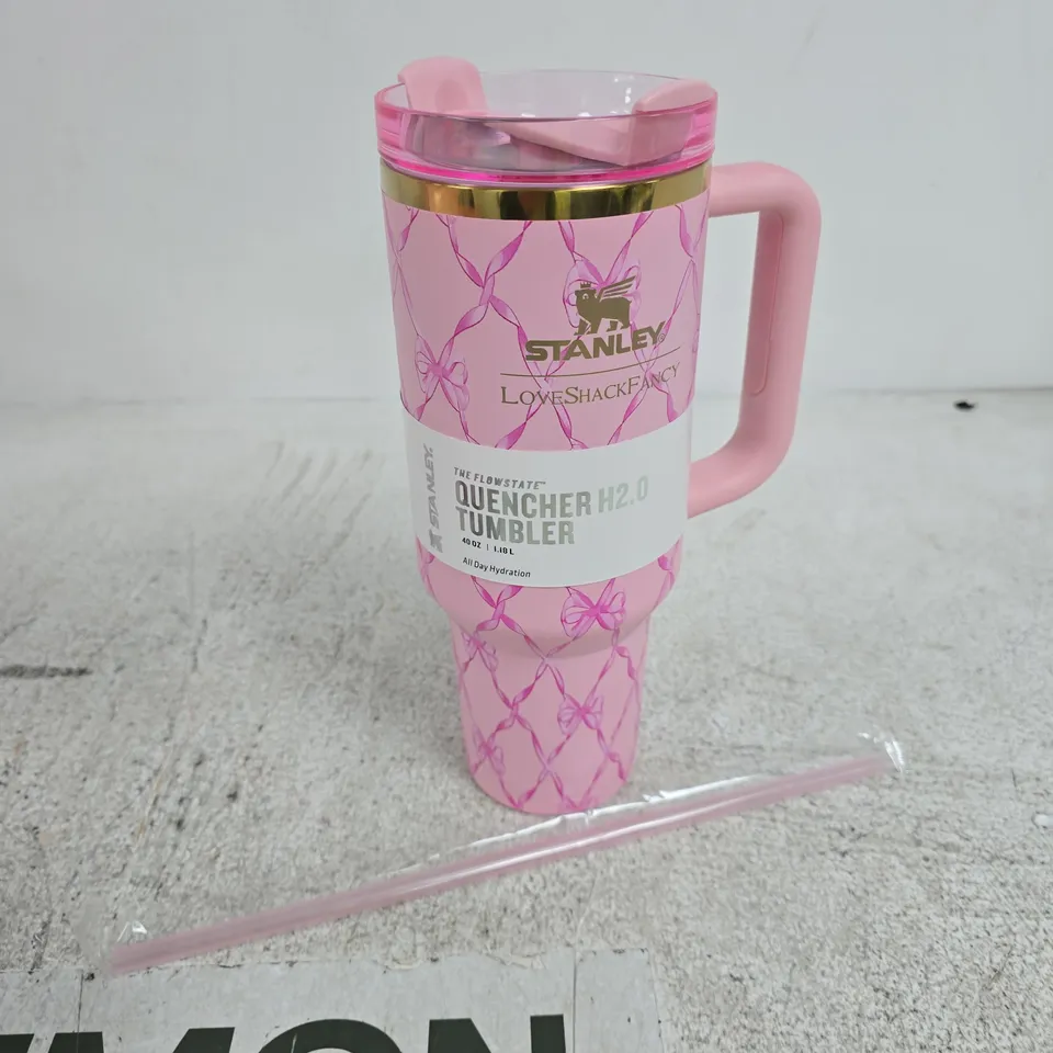 STANLEY QUENCHER PROTOUR TUMBLER 40 OZ (1.18 L) – LOVESHACKFANCY PINK PATTERN