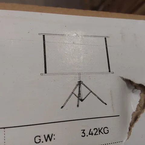 BOXED PORTABLE PROJECTOR SCREEN WITH STAND 
