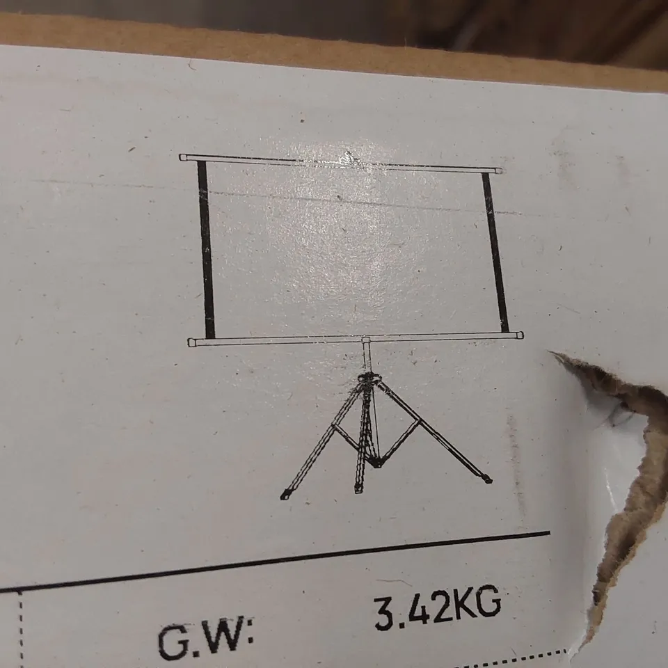 BOXED PORTABLE PROJECTOR SCREEN WITH STAND 