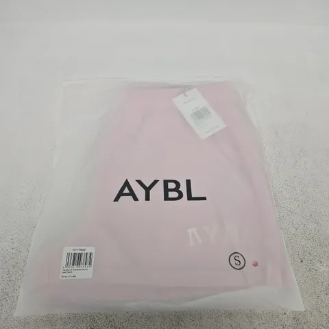 BAGGED AYBL VARSITY 2.0 OVERSIZED SHORTS – ICED PINK, UK SMALL