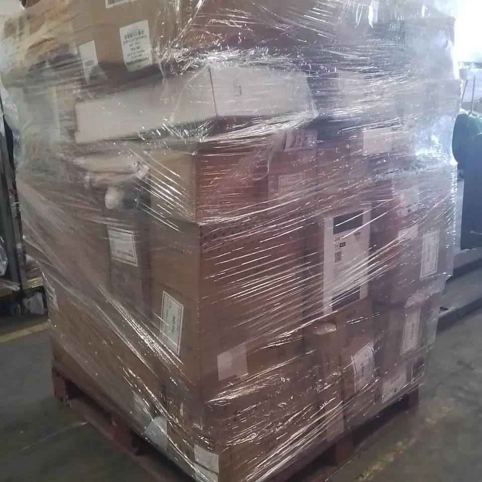 PALLET OF ASSORTED FLATPACKED PRODUCTS AND ITEMS TO INCLUDE;WATER CHANNEL,STEP TESTS,HAMMOCK CHAIR STAND,TRASH CAN
