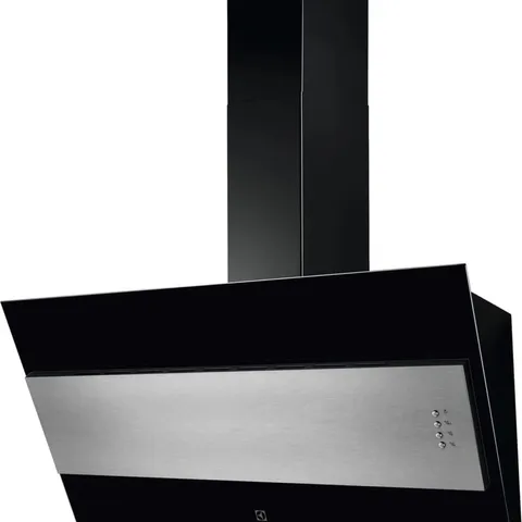 BRAND NEW BOXED ELECTROLUX LFV319Y 90cm DESIGNER ANGLED HOOD IN BLACK & STAINLESS STEEL