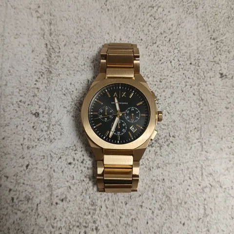 ARMANI EXCHANGE GOLD-TONE CHRONOGRAPH WATCH (A/X) – GOLD BRACELET
