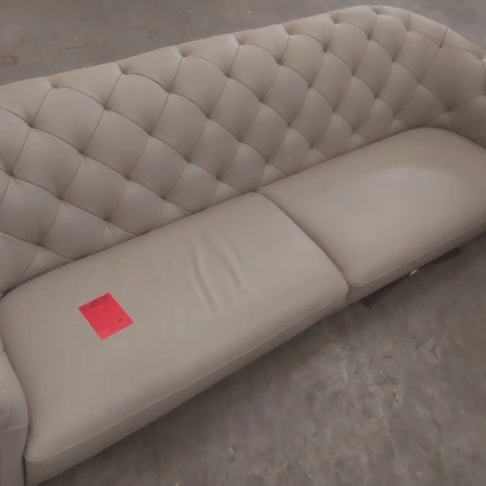 DANETTI LUXE LEATHER 3 SEATER SOFA - MISSING FEET